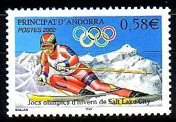 Andorra frz. Mi.Nr. 587 Olympia Salt Lake City, Ski alpin (0,58)