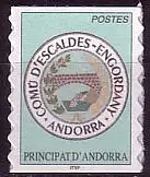 Andorra frz. Mi.Nr. 596 Freim. Gemeindewappen Escaldes-Eng., selbstkleb. (-)