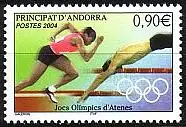 Andorra franz Mi.Nr. 619 Olympische Sommerspiele: Laufen, Schwimmen (0,90)