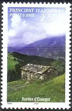 Andorra franz Mi.Nr. 634 Kulturerbe, Steinhaus (2,50)