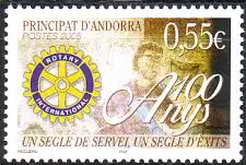 Andorra franz Mi.Nr. 639 Rotary Inernational, Gemälde aus Kirche Ordino (0,55)