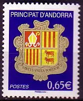 Andorra franz Mi.Nr. 672 Freim. Wappen (Inschrift POSTES) (0,65)