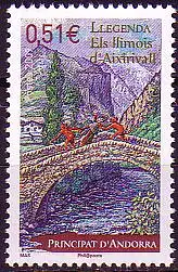 Andorra franz Mi.Nr. 690 Sagen und Legenden, Die Teufel von Aixirivall (0,51)