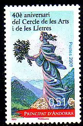 Andorra franz Mi.Nr. 699 Zirkel der Künste und Literatur (0,51)