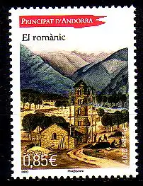 Andorra franz Mi.Nr. 700 Die Romanisierung (II), Bau eines Kirchturms (0,85)