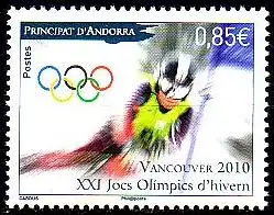 Andorra franz Mi.Nr. 708 Olympische Winterspiele Vancouver, Ski alpin (0,85)