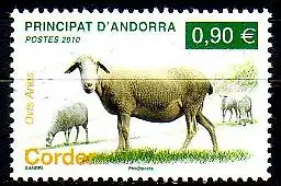 Andorra franz Mi.Nr. 712 Naturschutz, Hausschaf (0,90)
