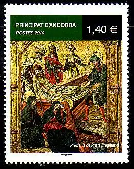 Andorra franz Mi.Nr. 719 Kunst, Altarbild des Meisters von Caldes (1,40)