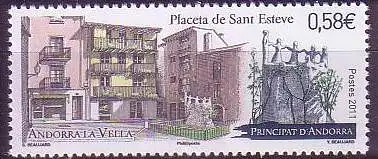 Andorra franz Mi.Nr. 730 Tourismus, Placeta de Sant Esteve (0,58)