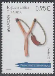 Andorra franz MiNr. 788 Europa 15, Hist.Spielzeug, Steinschleuder (0,95)