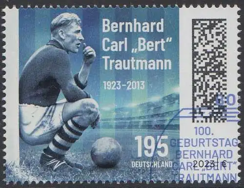 D,Bund Mi.Nr. 3787, 100. Geburtstag Berhard Casr "Bert" Trautmann (195)