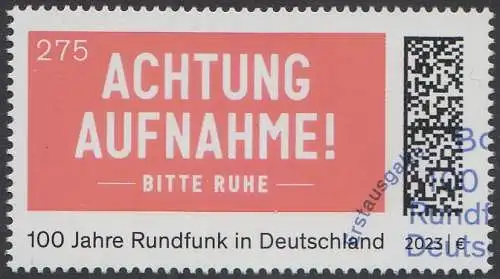 D,Bund Mi.Nr. 3790, 100 Jahre Rundfunk in Deutschland (275)