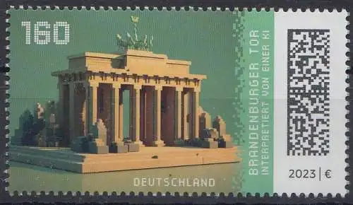 D,Bund Mi.Nr. 3796 Historische Bauwerke Deutschlands: Brandenburger Tor (160)