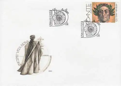 Tschechien Mi.Nr. 1128-1129 Dante Alighieri (2 Briefe)