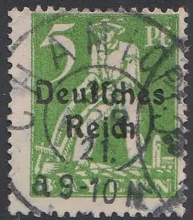 Deutsches Reich, Mi.Nr. 119 Bayernmarke mit Aufdruck (5 Pf)
