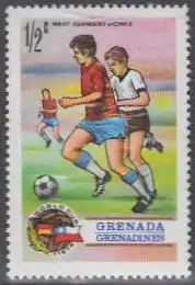 Grenada-Grenadinen Mi.Nr. 17 Fußball-WM 1974, Deutschland-Chile (1/2)