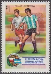Grenada-Grenadinen Mi.Nr. 24 Fußball-WM 1974, Polen-Argentinien (1)