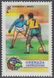 Grenada-Grenadinen Mi.Nr. 19 Fußball-WM 1974, Jugoslawien-Brasilien (2)