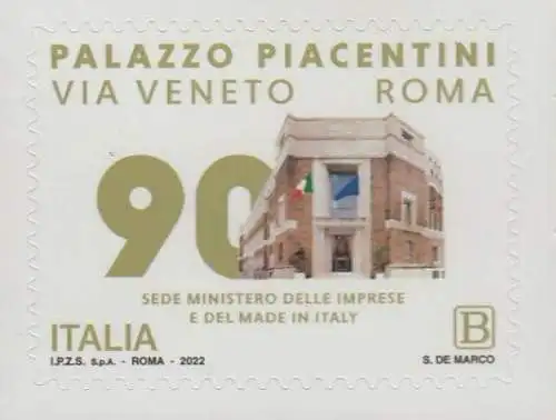 Italien MiNr. 4474, 90. Jahrestag der Einweihung des Palazzo Piacentinti, Rom