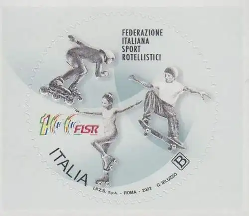 Italien MiNr. 4477, 100 Jarhe Italienischer Rollsportverbadn FISR