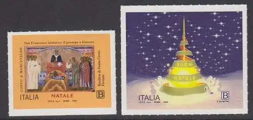 Italien MiNr. 4482-4483, Weihnachten 2022
