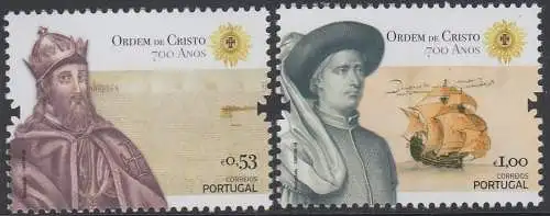 Portugal MiNr. 4481-4482 700. Jahrestag Gründung des Ordens der Christusritter