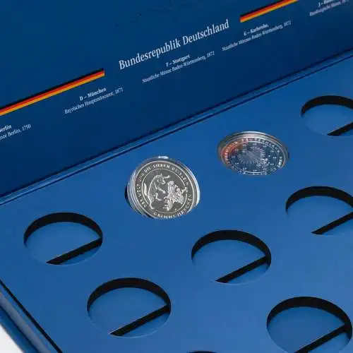 Leuchtturm Münzkassette Lucca für 20 dt. 20-Euro-Gedenkmünzen in Kapseln