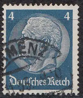 D,Dt.Reich Mi.Nr. 483 Freim. Hindenburg, Wz. 2, dkl.pr.blau (4)