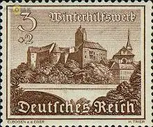 D,Dt.Reich Mi.Nr. 730 Winterhilfswerk Burg Elbogen (3+2)