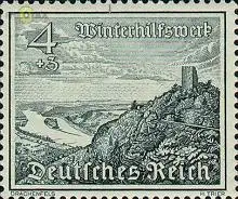 D,Dt.Reich Mi.Nr. 731 Winterhilfswerk Drachenfels (4+3)