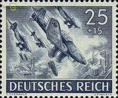 D,Dt.Reich Mi.Nr. 839 Heldengedenktag, Stuka Junkers Ju 87 (25+15)