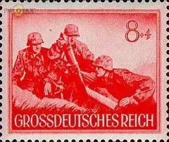 D,Dt.Reich Mi.Nr. 877y Heldengedenktag  Granatwerfer (8+4) 