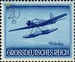 D,Dt.Reich Mi.Nr. 882y Heldengedenktag Seeaufklärer Arado Ar 196 (20+10)