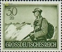 D,Dt.Reich Mi.Nr. 885y Heldengedenktag Gebirgsjäger (30+20)