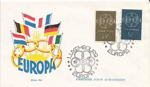 Luxemburg Mi.Nr. 609-10 Europa 1959 (2 Werte)