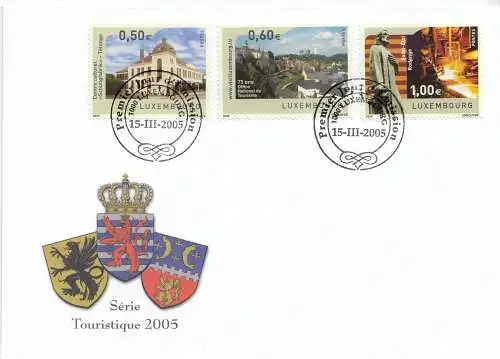 Luxemburg Mi.Nr. 1666-68 Sehenswürdigkeiten (3 Werte)
