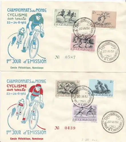 Luxemburg Mi.Nr. 495-00 Olympische Sommerspiele 1952