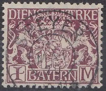 Bayern, Dienstmarken Mi.Nr. 29 "Stempel falsch" Speyer
