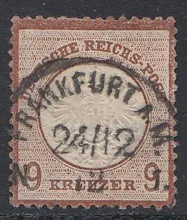 D,Dt.Reich Mi.Nr. 27 Adler mit großem Brustschild (9 Kreuzer)