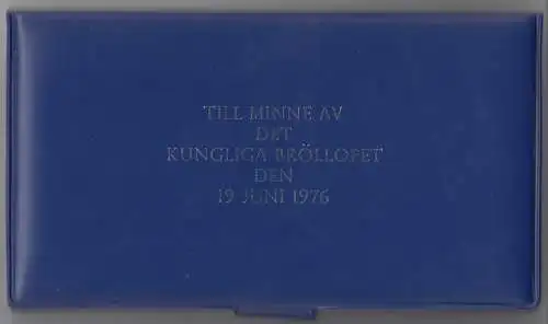Medaillen-Erstagsbrief zur Königshochzeit Schweden 1976 Marken Mi.Nr 952-953