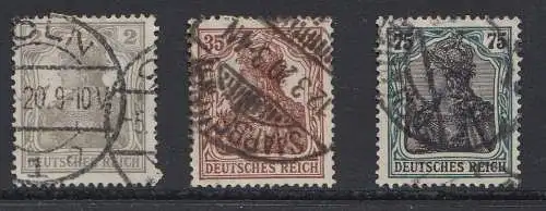 D,Dt.Reich Mi.Nr.102-04, Freim. Germania 