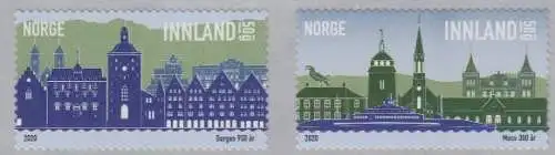 Norwegen Mi.Nr. 2015-2016, 950 Jahre Stadt Bergen, 300 Jahre Stadt Moss (2 Wte.)