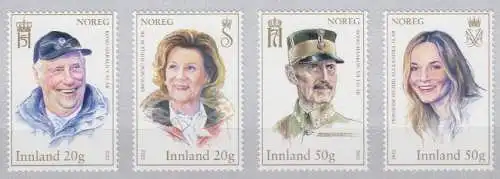 Norwegen Mi.Nr. 2072-2075 Königliche Jubiläen skl.
