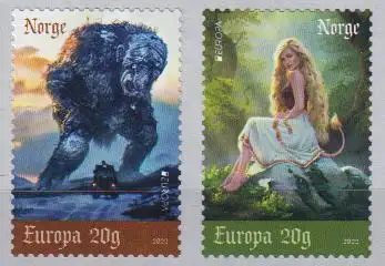 Norwegen Mi.Nr. 2070-2071 Europa 2022 Geschichten und Mythen skl. (2 Werte)