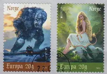 Norwegen Mi.Nr. 2070-2071 Europa 2022 Geschichten und Mythen skl. (2 Werte)