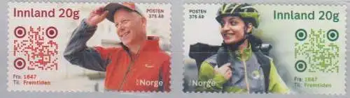 Norwegen Mi.Nr. 2068-2069, 375 Jahre norwegische Post, skl. (2 Werte)