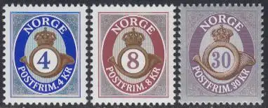 Norwegen Mi.Nr. 1740-42 Freim. Posthorn (3 Werte)