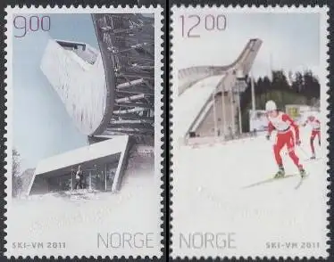 Norwegen Mi.Nr. 1746-47 Nordische Ski-WM Oslo (2 Werte)