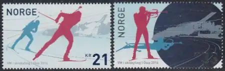 Norwegen Mi.Nr. 1904-05 Biathlon-WM (2 Werte)