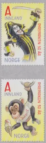 Norwegen Mi.Nr. 1914-15 50Jahre Tierpark Kristiansand, skl. (2 Werte)